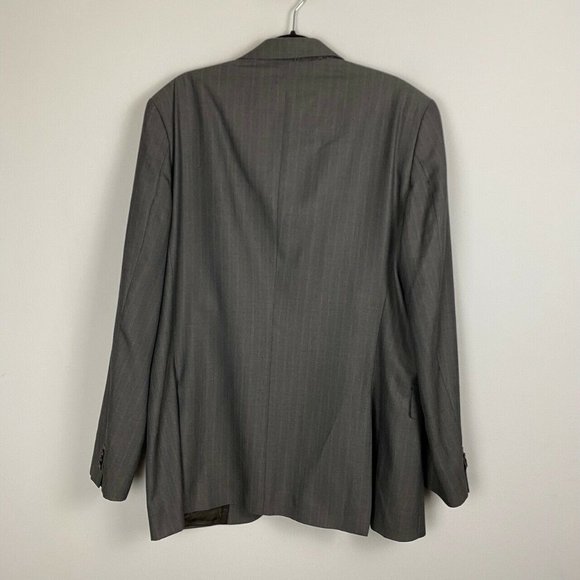 Banana Republic Brown Stripe 2 Button Blazer Size 46L - Picture 4 of 12